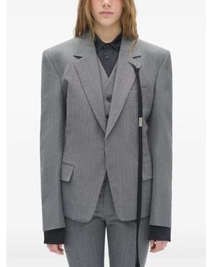 Ann Demeulemeester Jomar Pinstripe Blazer - Grey
