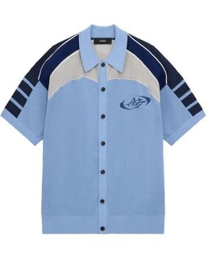 Amiri Crochet Mesh Sport Shirt - Blue