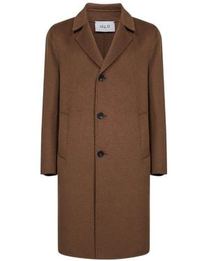 D4.0 Three-Button Lapel-Collar Coat - Brown