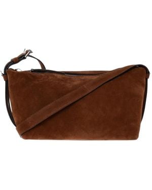 Moschino Schultertasche Aus Wildleder - Braun