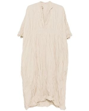 Daniela Gregis Crinkled-Finish Midi Dress - White