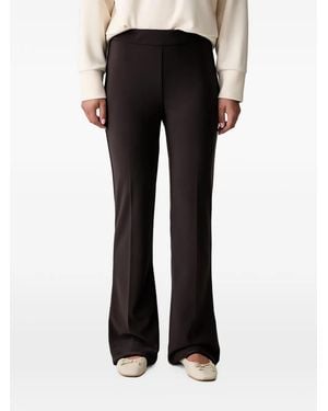 Joseph Ribkoff Pressed-Crease Flared Trousers - Black