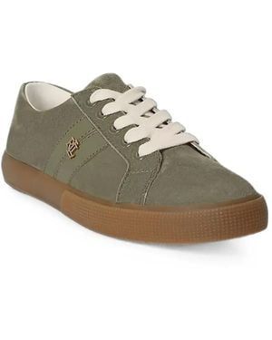 Ralph Lauren Janson Ii Logo-Plaque Lace-Up Sneakers - Green