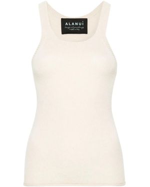 Alanui Racerback Ribbed Tank Top - Natural