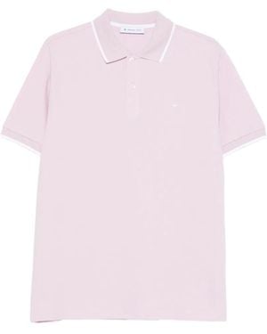 Manuel Ritz Contrasting-Trim Polo Shirt - Pink