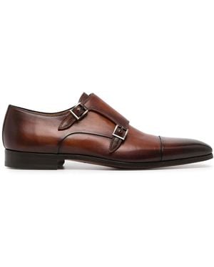 Magnanni Double-Buckle Monk Shoes - Brown