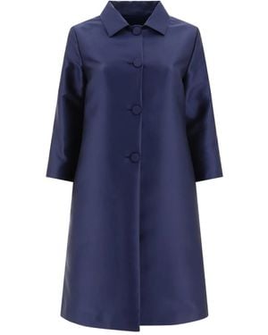 F.it Single-Breasted Button Coat - Blue