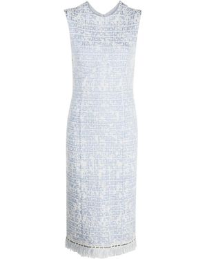 Givenchy 4G Jacquard Tweed Dress - White