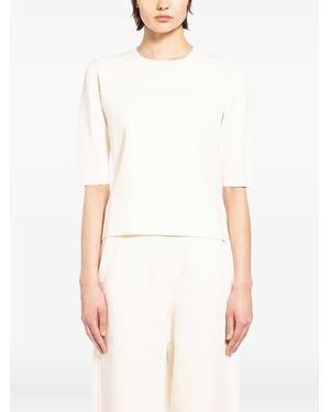 Max Mara Lbow-Length Top - White