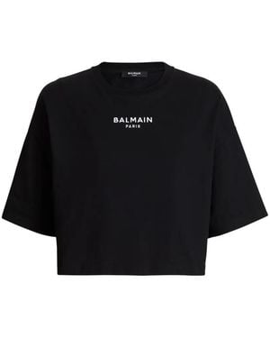 Balmain Paris Embroidered T-Shirt - Black