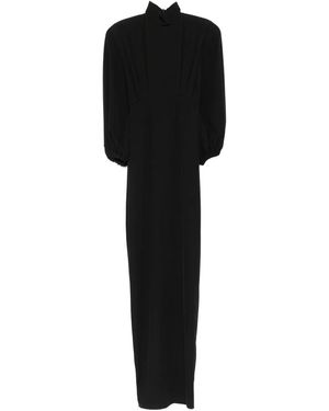 Vestiaire d'un Oiseau Libre High-Neck Puff-Sleeve Dress - Black