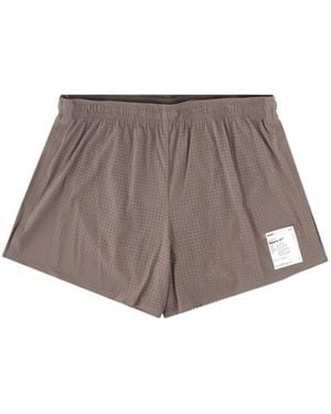 Satisfy Space-O 5" Perforated Running Shorts - Brown
