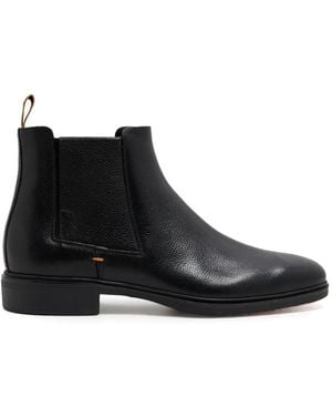 Santoni Easy Leather Chelsea Boots - Black