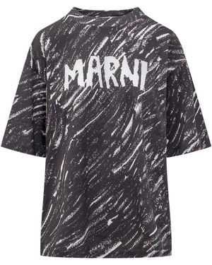 Marni T-Shirt With Logo - Black