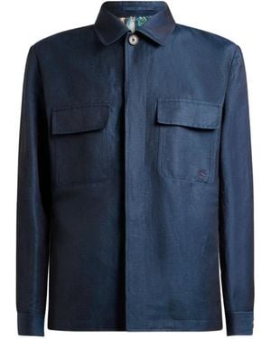 Etro Flap-Pocket Jacket - Blue