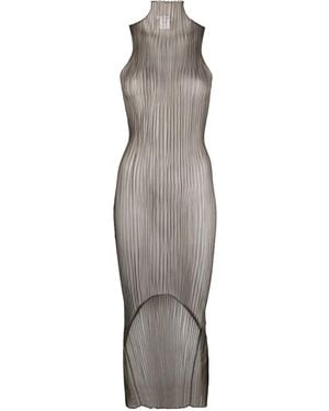 AISLING CAMPS Midikleid Mit Stehkragen - Grau