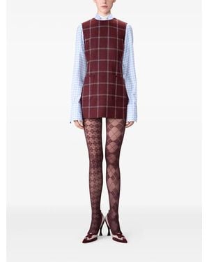 Thom Browne Vestido Corto Hunting A Cuadros - Morado