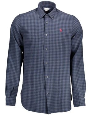 U.S. POLO ASSN. Gingham-Check Shirt - Blue