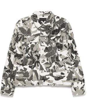 Who Decides War Camo Trucker Jacket - Grey