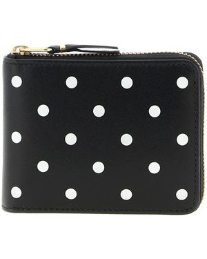 Comme des Garçons Polka Dot Printed Wallet - Schwarz