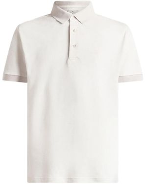 Etro Polo De Algodón Con Motivo De Árnica - Blanco
