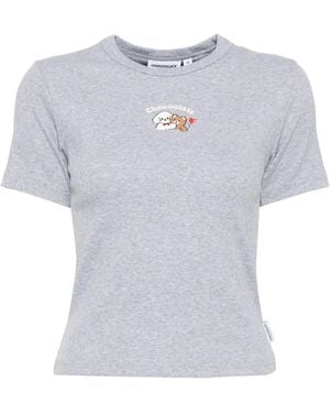 Chocoolate Logo-Embroidered T-Shirt - Blue
