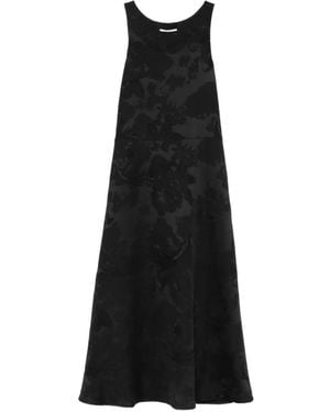 Psophia Midikleid Mit Blumenmuster - Schwarz