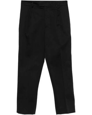 Low Brand Pantalon Fuselé À Plis - Black