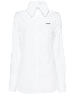 we11done Camicia A Collo Alto - Bianco