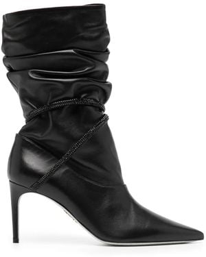 Rene Caovilla レザーブーツ - ブラック