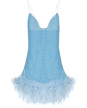 Oséree Lumière Plumage Minikleid - Blau
