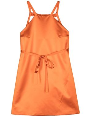 Patou Robe Courte À Fini Satiné - Orange