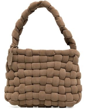 A.W.A.K.E. MODE Interwoven Faux-suede Tote Bag - Brown