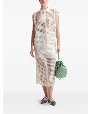 Essentiel Antwerp Handkerchief Midi Skirt - White