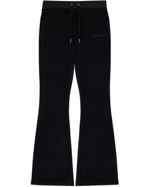 Sporty & Rich Krystal Logo-Embellished Track Trousers - Black