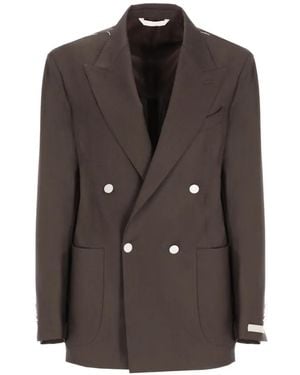 Briglia 1949 Blanchette Double-Breasted Blazer - Brown