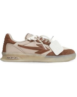 Off-White c/o Virgil Abloh Arrows-Patch Panelled Trainers - Natural