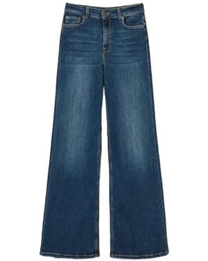 Twinset Five-Pocket Wide-Leg Jeans - Blue