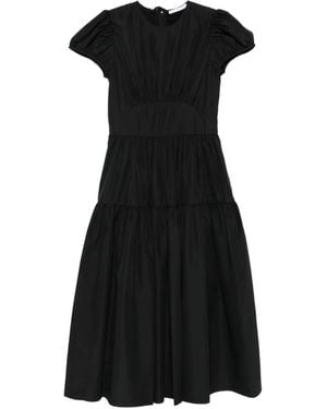 Cecilie Bahnsen Tiered Puff-Sleeve Dress - Black