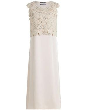 Betty Barclay Crochet-Knit Dress - White