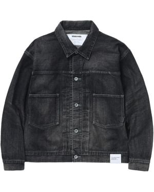 Neighborhood Logo-Patch Denim Jacket - Black