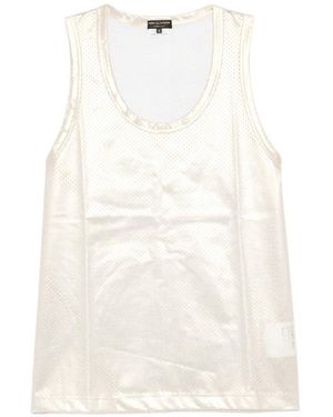 Comme des Garçons Metallic Mesh Vest - White