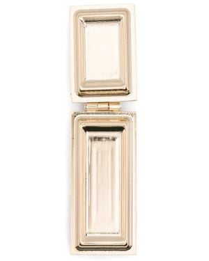 N°21 Rectangular Earrings - White