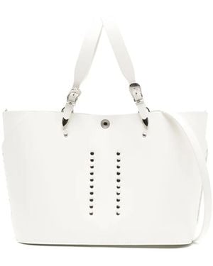 Toga Leather Tote Bag - White
