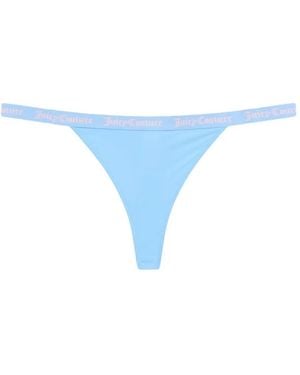 Juicy Couture Tanga Con Logo En La Cinturilla - Azul