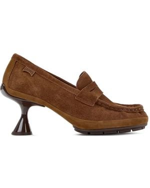 Camper Right Left Leather Loafers - Brown
