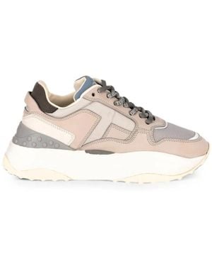 Tod's Panelled Logo-Motif Trainers - Natural
