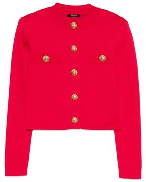 Balmain Geknöpfter Cardigan - Rot