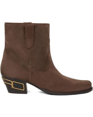 Etro Botines Con Tacón De 45 Mm - Marrón