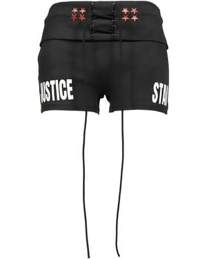 Anomalies Department Lace-Up Logo-Print Shorts - Black